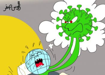 كاريكاتير البلاد – كورونا فوبيا  ( اوس صقر )