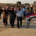 وقفة احتجاجية لأهالي قرية بوير البوعاصي بريف القامشلي ضد الاحتلال الأمريكي والتركي ورفضا لـ (قانون قيصر)