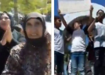 مظاهرة احتجاجية لأهالي قرية الشيوخ تنديداً بممارسات “قسد” المدعومة من الاحتلال الأمريكي بريف حلب