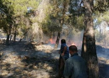 إخماد حريق في تل الجابية بريف درعا