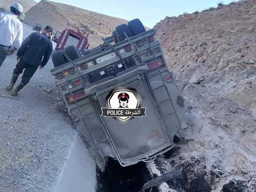 وفاة شخصين وثالث بالعناية المشددة بحادث تدهور صهريج محمل بمادة الفيول على اتستراد حمص دمشق