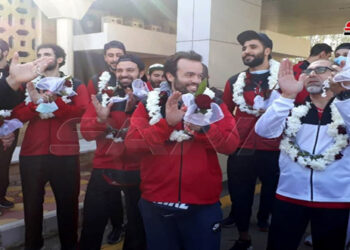 استقبال منتخب سورية لكرة السلة للرجال على الحدود السورية اللبنانية في جديدة يابوس(صور)