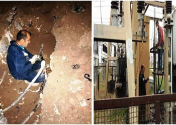 إصلاح الكسور والأعطال في شبكتي المياه والكهرباء في الحسكة