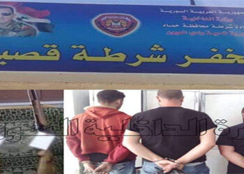 القبض على سارقي المنازل و الأسلاك الكهربائية في وادي العيون بحماة